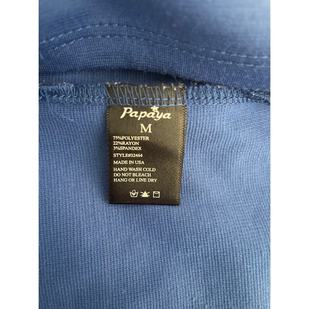 Papaya Royal Blue Mini Dress Side Cutout Strappy Sleeveless Size Medium - Picture 5 of 9